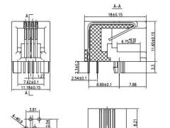 1X1 4P4C RJ45 Connector without Shield