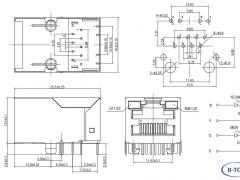 1inch RJ45 Connector with Transformer and LEDs