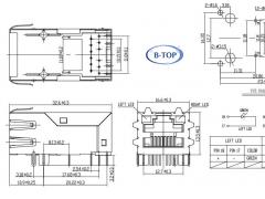 1.3inch Long Body PoE Gigabit RJ45 Jack with Magnetics