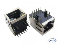 1X1 Gigabit RJ45 connector with LED