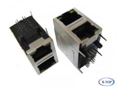 2X1 Female RJ45 Connector with 10/100Mbps Transformer