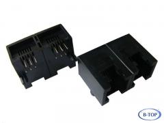 1X2 6P6C RJ45 Connector without Metal Shell