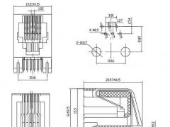 1X1 6P6C RJ45 Socket without Shield