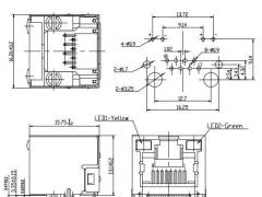 RJ45 Jack without Transformer