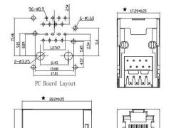 2X1 RJ45 Connector without Magnetics