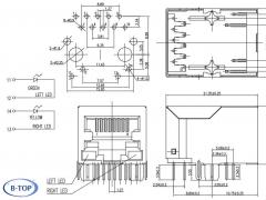 1x1 Single RJ45 Lan Jack for Gigabit Ethernet