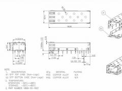 SFP 1X1 Cage and Connector Through-hole