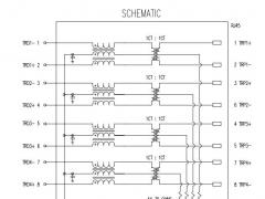 2x4 RJ45 Female Connector with Transformer with Light-pipe