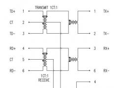 1x1 RJ45 LAN Jack W/Trans, W/LED, 8P8C