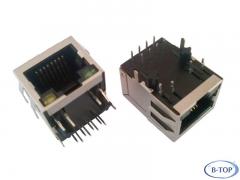 1x1 RJ45 LAN Jack W/Trans, W/LED, 8P8C