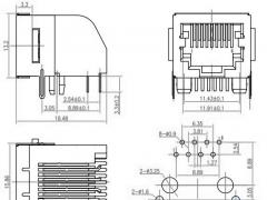 1X1 8P8C RJ45 Jack with Half Shield