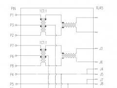 Single Port PoE RJ45 Jack with 10/100 Base-T Transformer