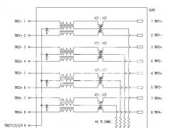 2x8 Magnetic RJ45 Ethernet Jacks with Single Row LED