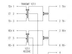 Single Vertical RJ45 Connector with Transformer