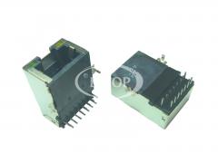 DIP Low-Profile 10/100 Base-T RJ45 Jack, TAB UP